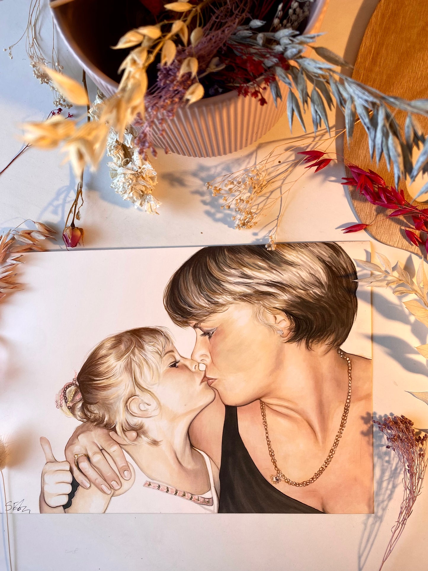 Custom Hand - Drawn Multiple Person Portrait