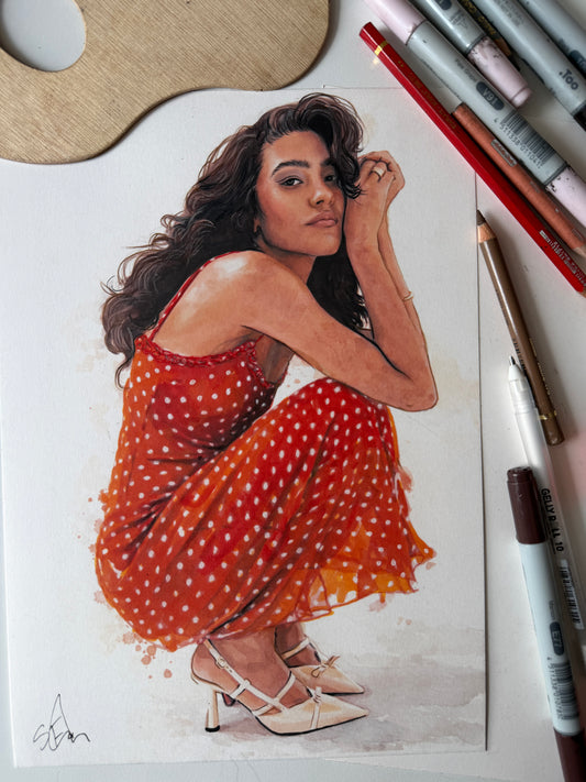 Olivia Dean Red Polka Dot Dress